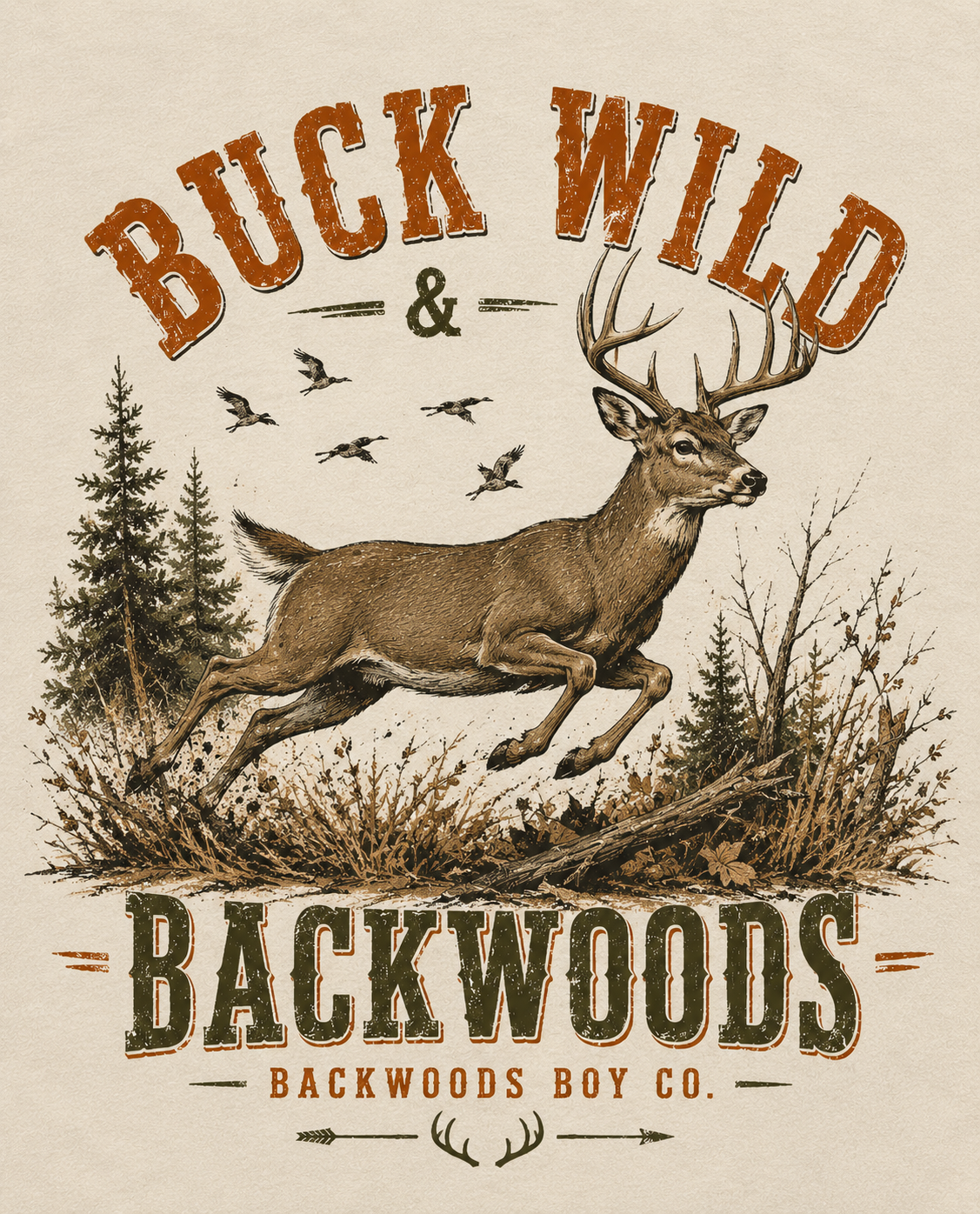 Buck Wild & Backwoods Toddler & Youth Tee