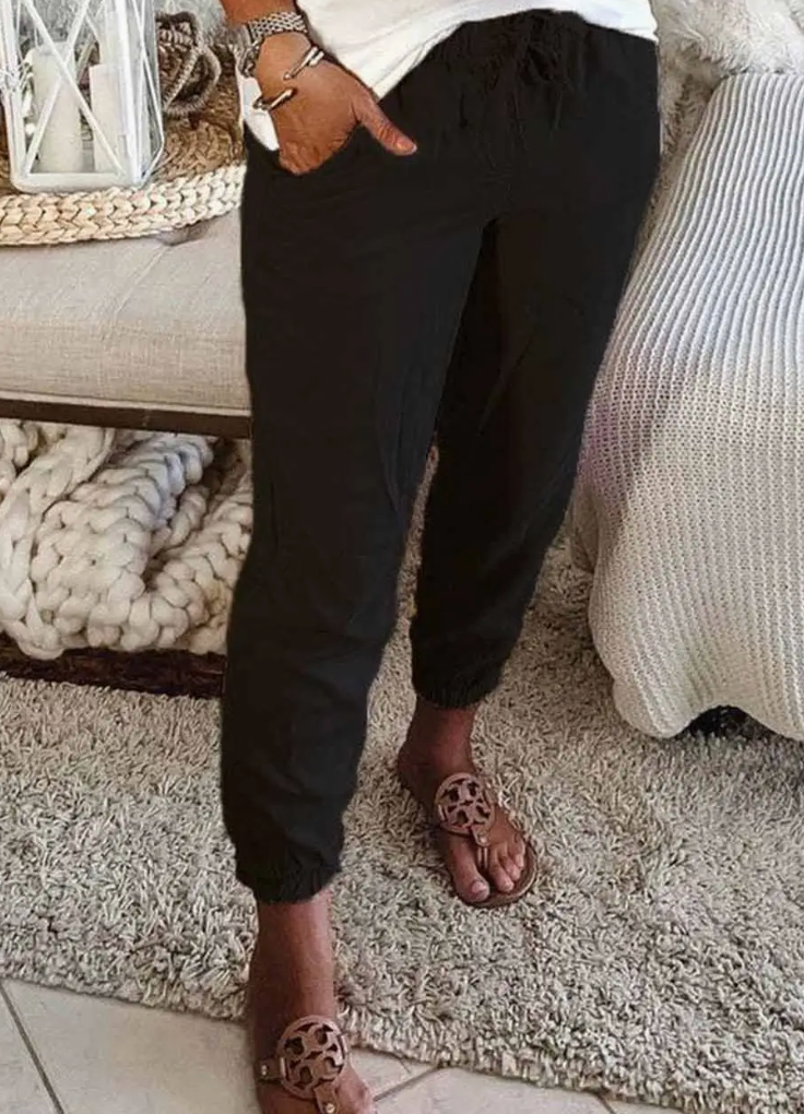 Easygoing Linen Jogger Pants