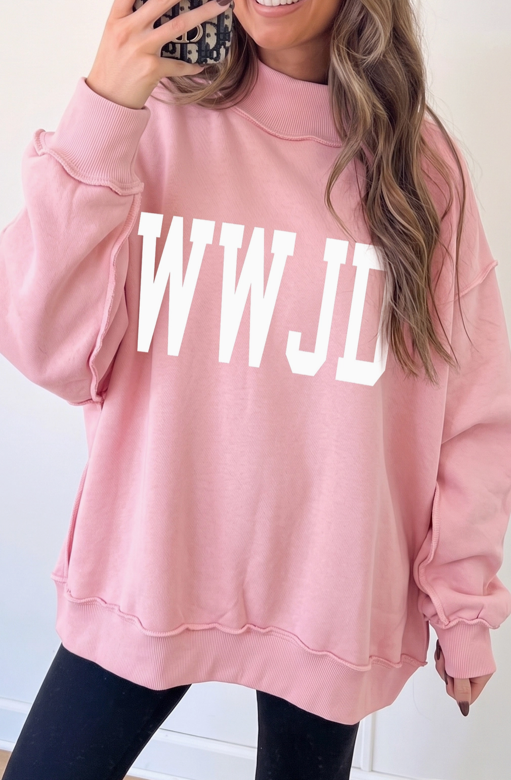 The Selah WWJD Mock Neck Pullover