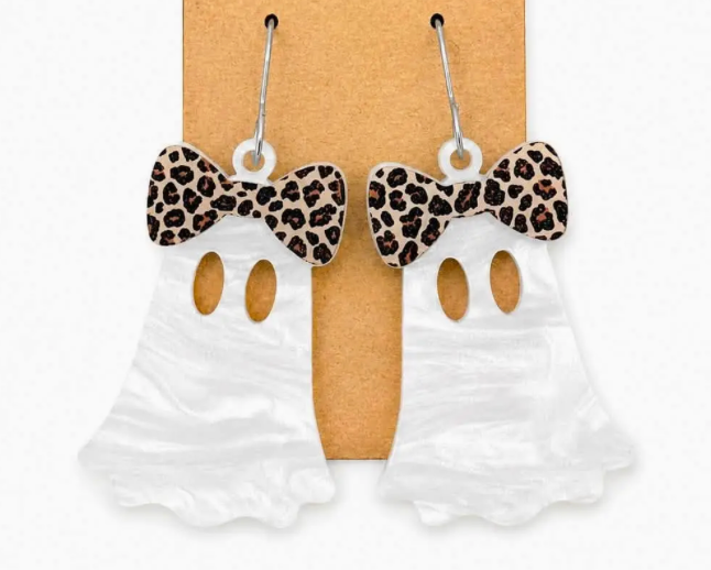 The Lola Leopard Ghost Earrings