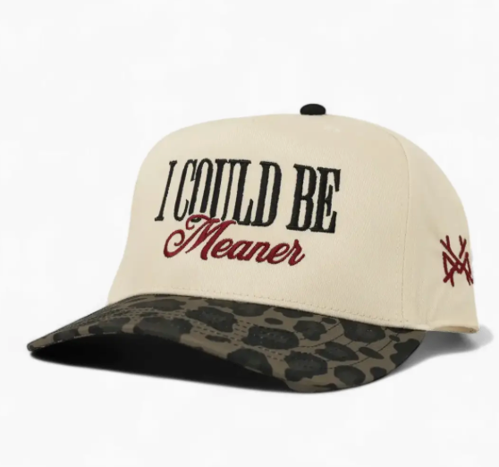 I Could Be Meaner Leopard-Brim Hat
