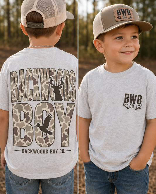 Backwoods Boy Camo Toddler & Youth Tee