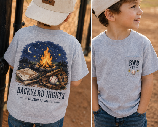 Backyard Nights Baseball Toddler & Youth Tee