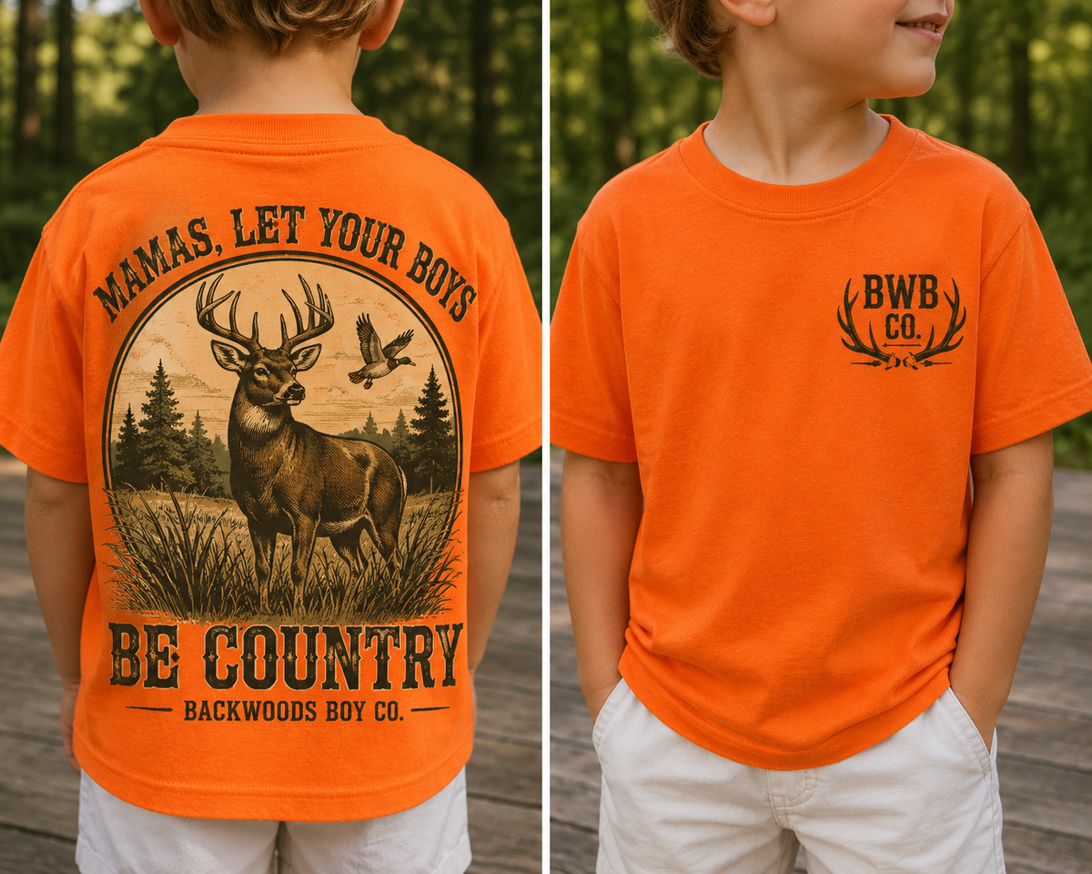 Mamas, Let Your Boys Be Country Toddler & Youth Tee