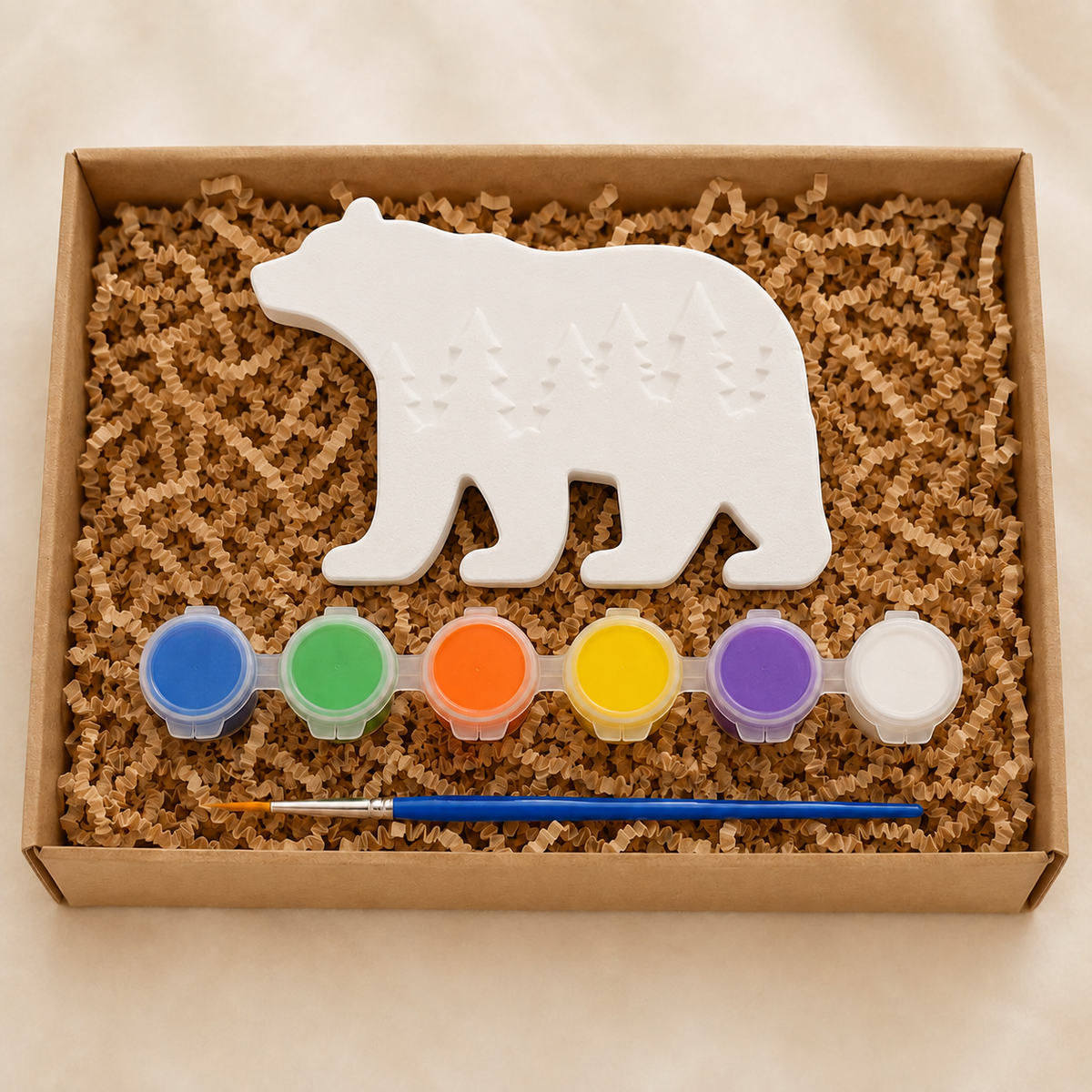Woodland Bear Plaster Paint Kit
