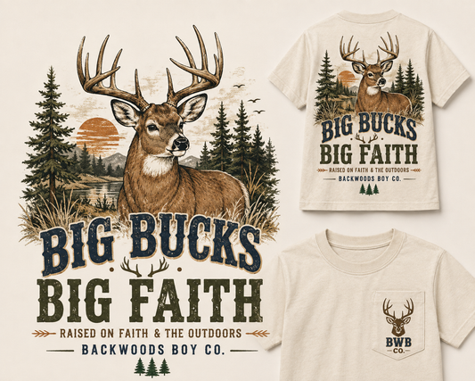 Big Bucks, Big Faith Toddler & Youth Tee