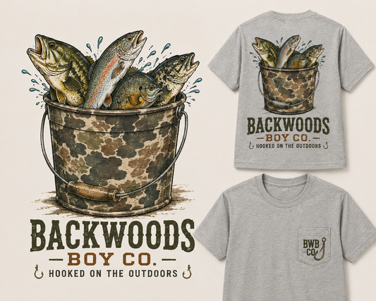 Hooked on the Outdoors Fishing Toddler & Youth Tee