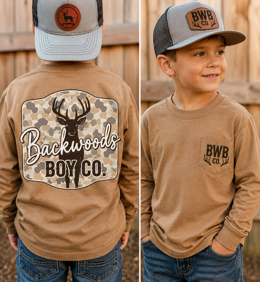 Backwoods Boy Co. Deer Camo Long Sleeve Tee
