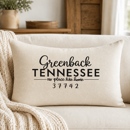 Custom Hometown “No Place Like Home” Pillow Case