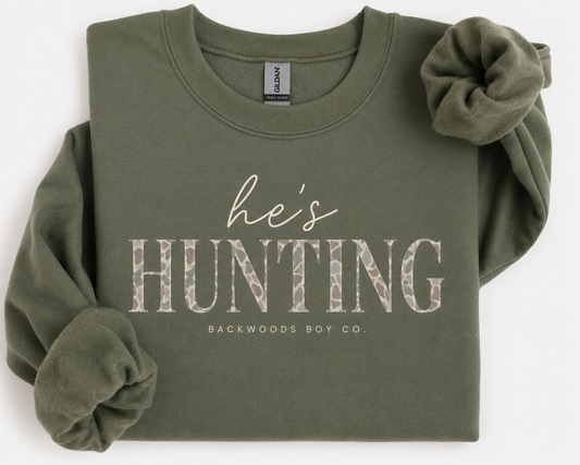 He’s Hunting | Backwoods Boy Co. Women’s Sweatshirt