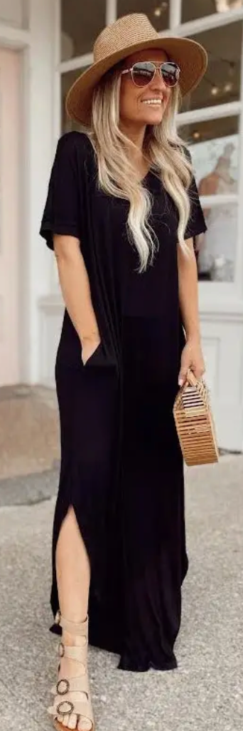 The Midnight Ease Pocket Maxi Dress