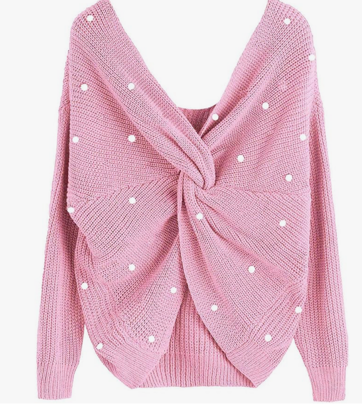 Blush Pearl Bow Sweater