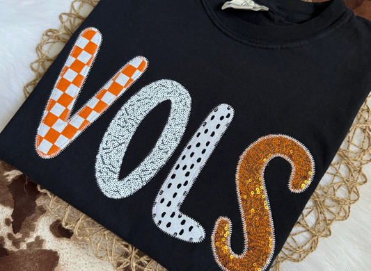Saturday Sparkle VOLS Appliqué Tee