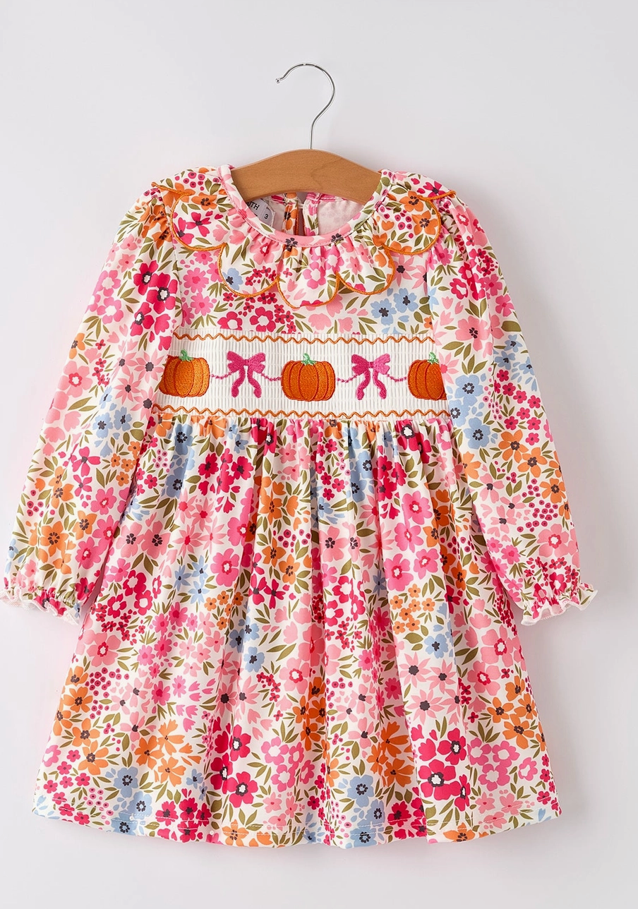 Autumn Blooms Pumpkin Dress
