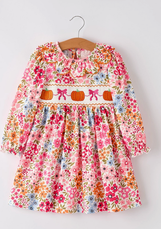 Autumn Blooms Pumpkin Dress