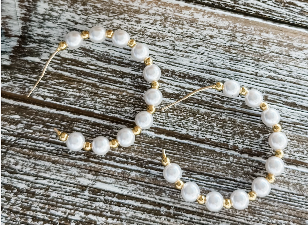 The Camille Pearl Hoops