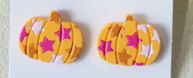 The Poppy Pumpkin Studs | Multiple Colors & Styles