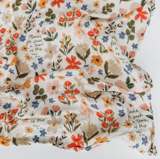 Faith-Filled Muslin Swaddle | Multiple Colors & Styles