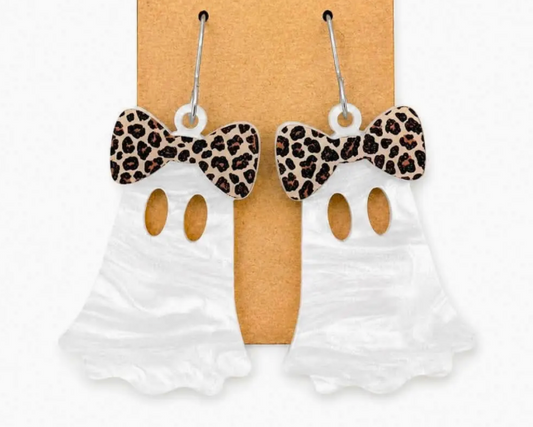 The Lola Leopard Ghost Earrings