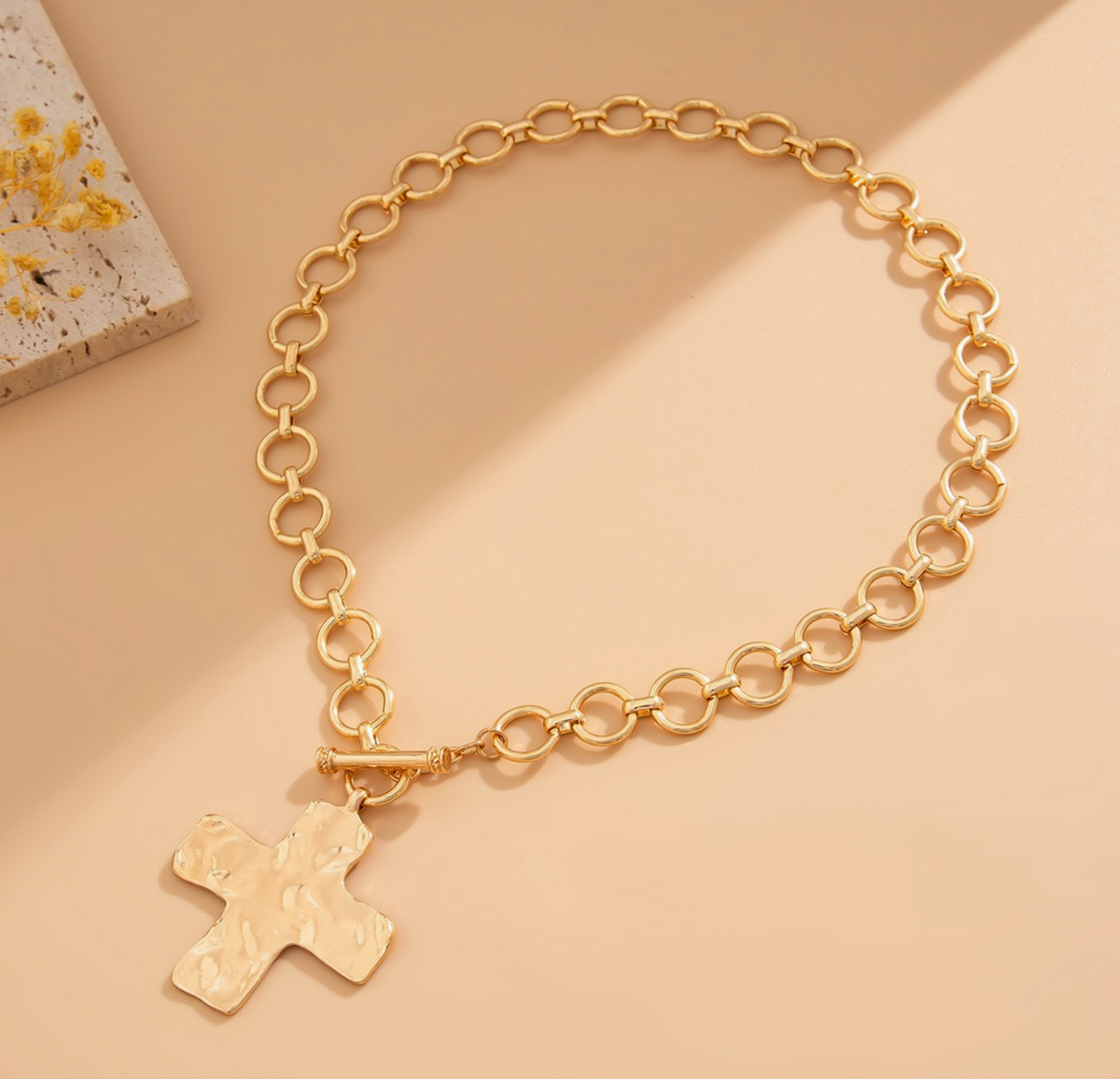 The Grace Hammered Cross Necklace | Multiple Colors & Styles
