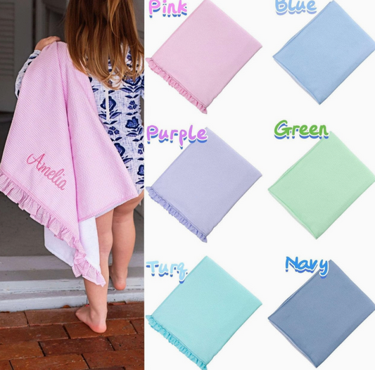 The Little Lounger Personalized Children’s Towel | Multiple Colors & Styles