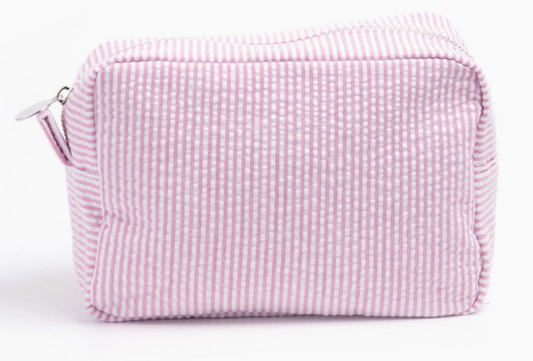 The Everyday Personalized Seersucker Pouch | Multiple Colors & Styles