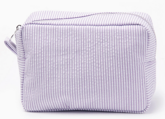 The Everyday Personalized Seersucker Pouch | Multiple Colors & Styles