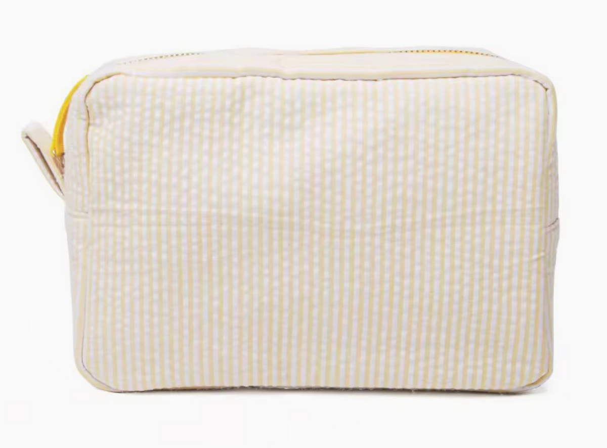 The Everyday Personalized Seersucker Pouch | Multiple Colors & Styles