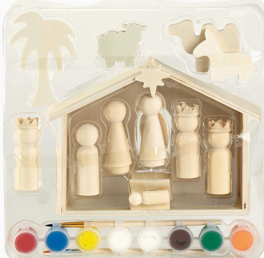 O Holy Night Wooden Nativity Paint Kit