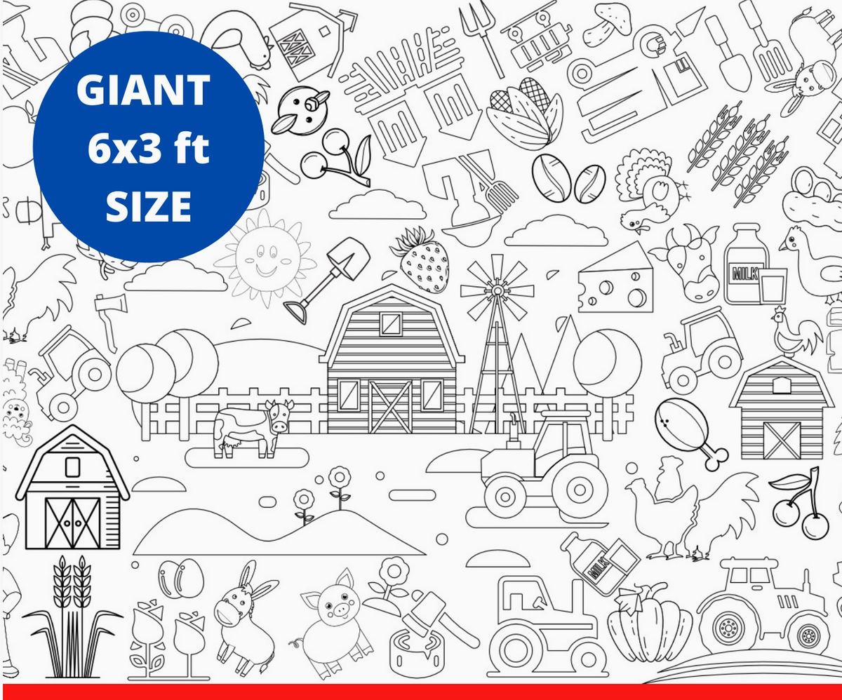 Little Creators Giant Coloring Sheet | Multiple Styles
