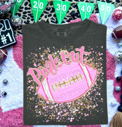 Pink Out Football Breast Cancer Awareness Tee