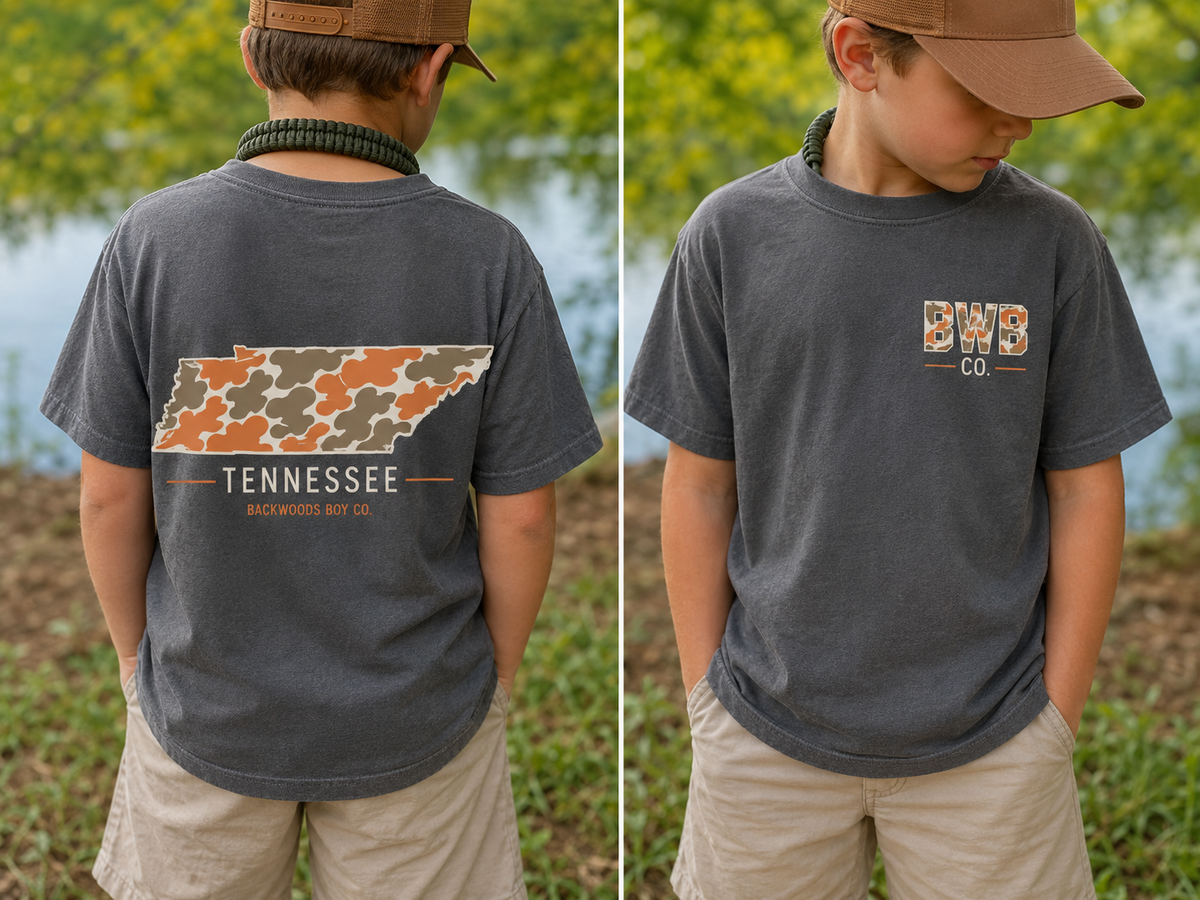 Tennessee Camo Boys Tee | Backwoods Boy Co.