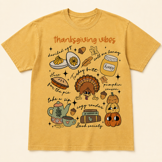 Thanksgiving Vibes Comfort Colors Tee